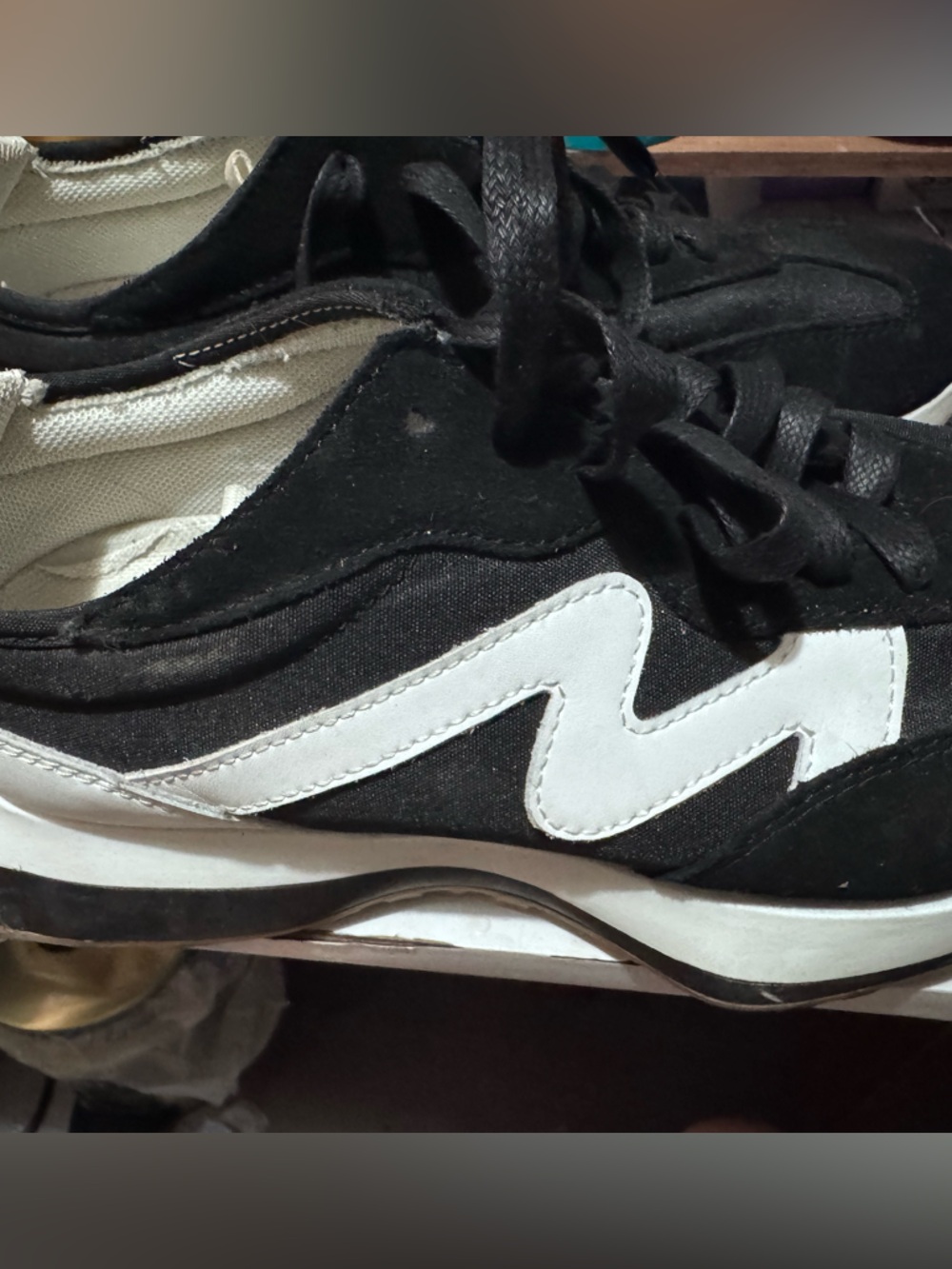 Steve Madden Black and White Women's Sneakers